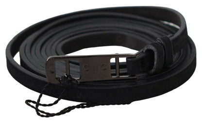 Costume national ceinture réglable en cuir noir