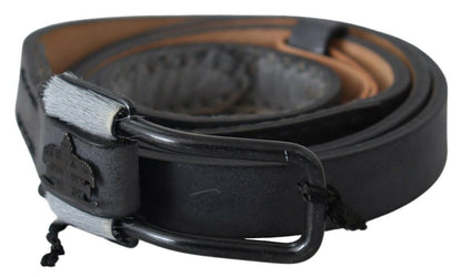 Ceinture en cuir tressé noir Ermanno Scervino