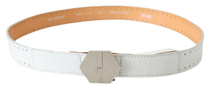 Ceinture mode en cuir blanc Gf Ferre