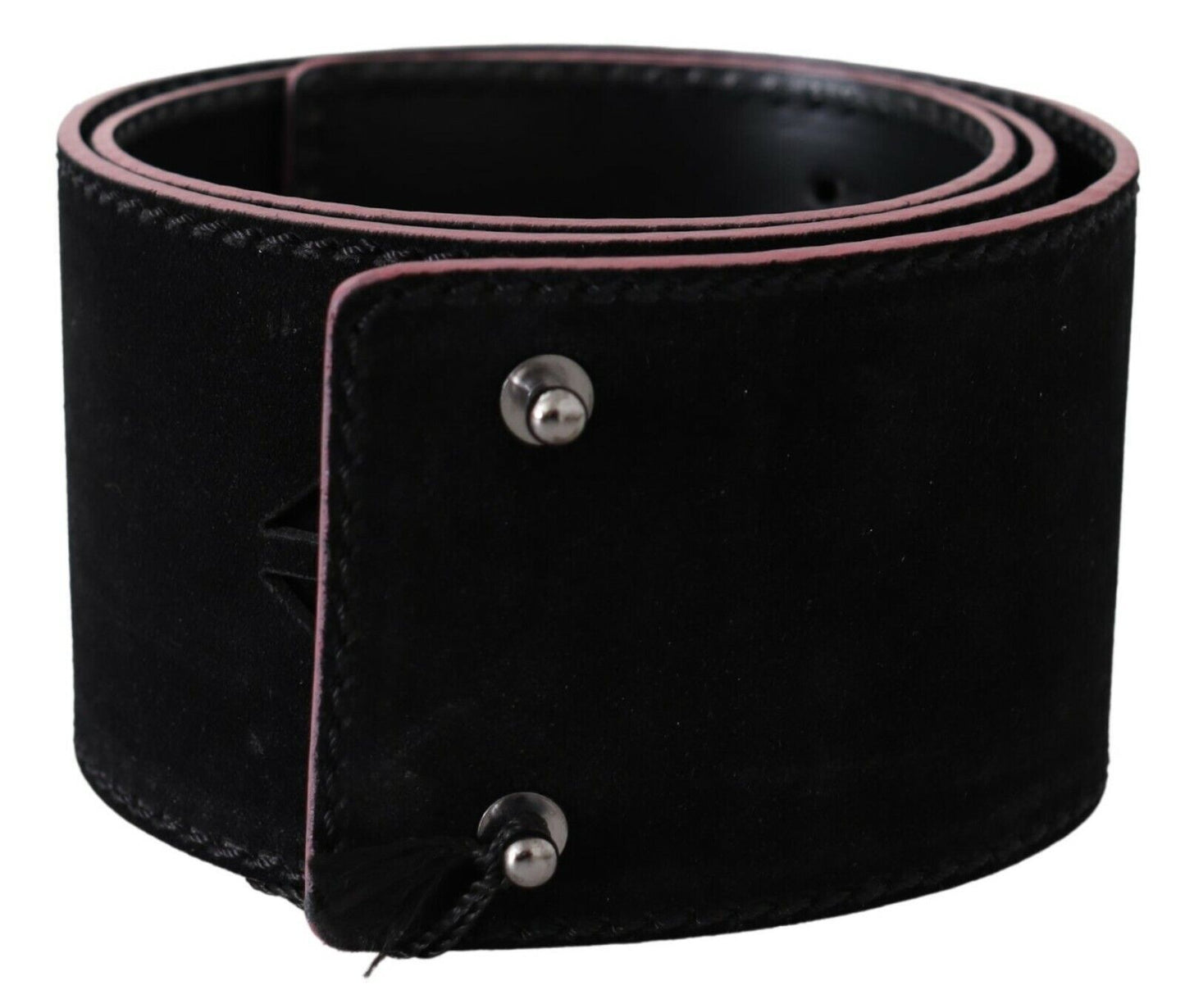 Ceinture de mode nationale en cuir avec accents métalliques