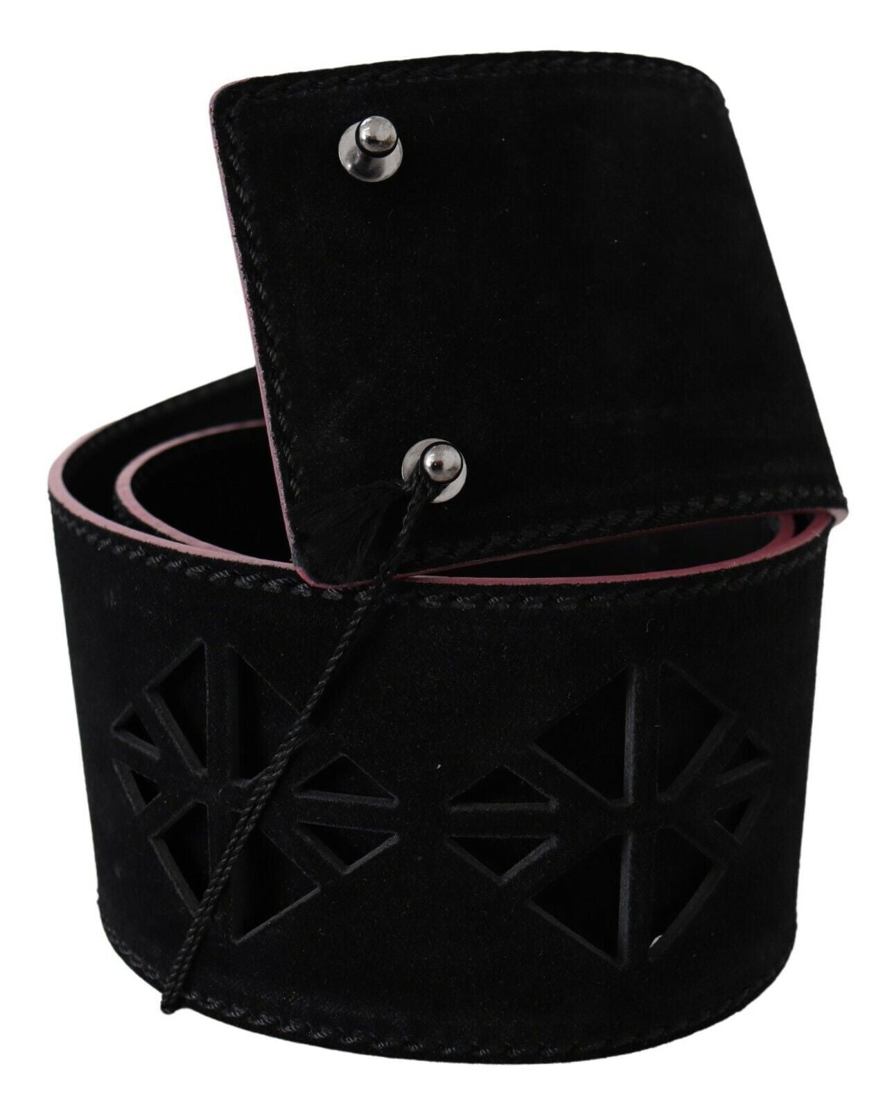 Ceinture de mode nationale en cuir avec accents métalliques