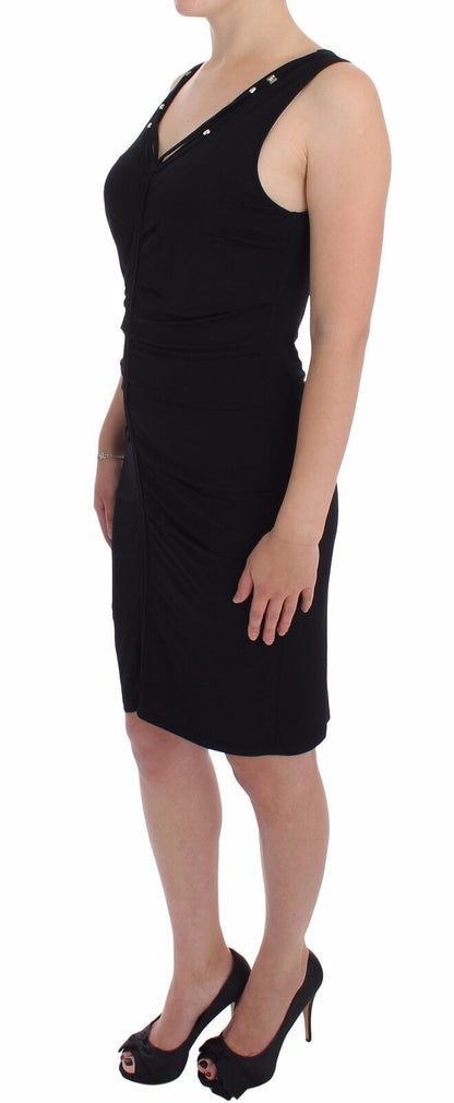 Robe fourreau en jersey noir Roccobarocco