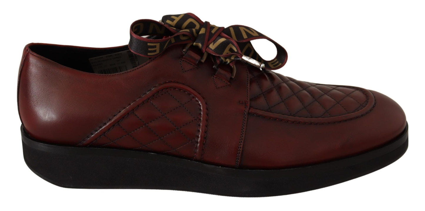 Dolce &amp; gabbana chaussures derby en cuir bordeaux