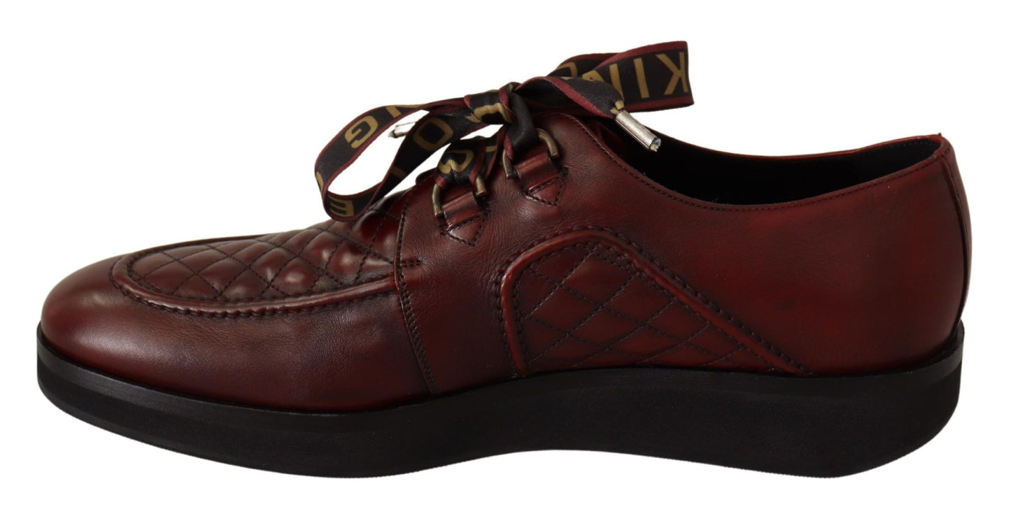 Dolce &amp; gabbana chaussures derby en cuir bordeaux