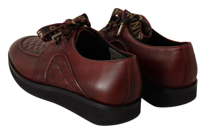 Dolce &amp; gabbana chaussures derby en cuir bordeaux