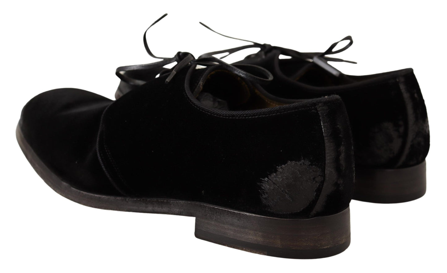 Chaussures derby en velours noir Dolce &amp; gabbana