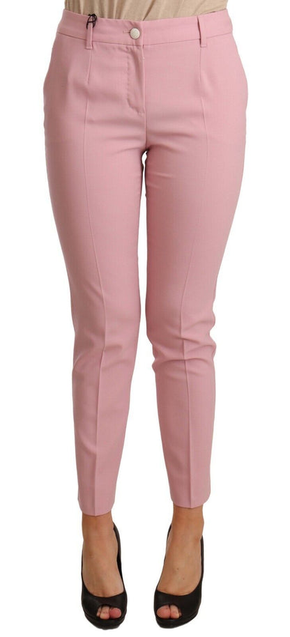 Pantalon court en laine vierge rose Dolce &amp; gabbana