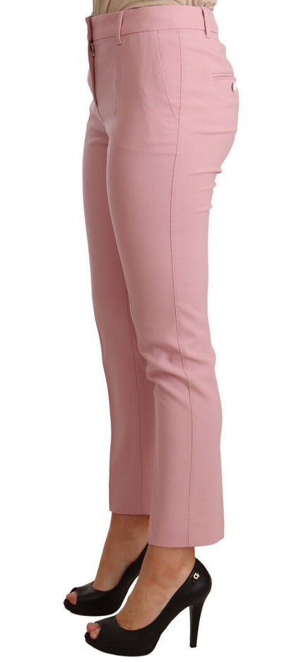 Pantalon court en laine vierge rose Dolce &amp; gabbana