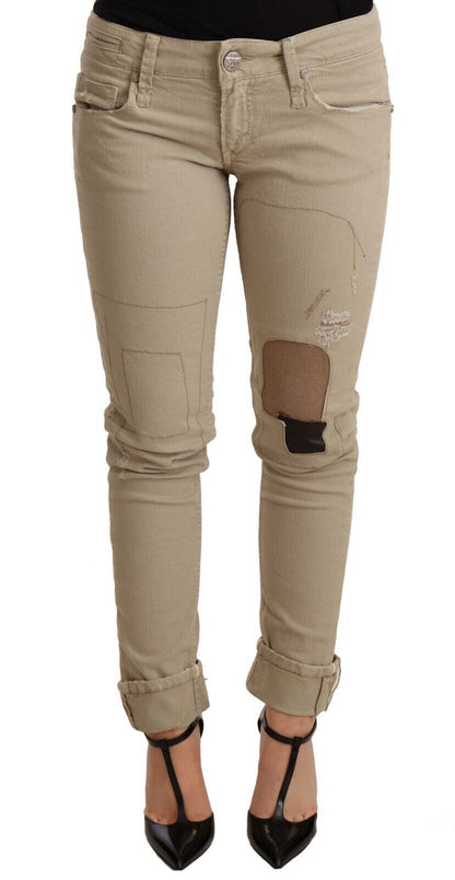 Jean slim en coton beige Acht