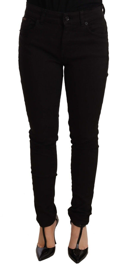 Dolce &amp; Gabbana - Jean skinny noir taille moyenne