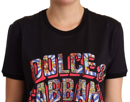 Dolce &amp; gabbana t-shirt à logo en coton noir