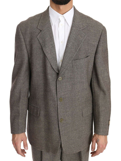 Costume homme Fendi en laine marron clair