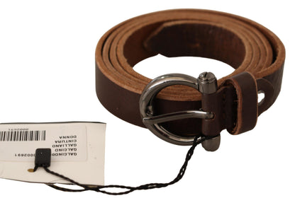 Ceinture mode en cuir marron John Galliano