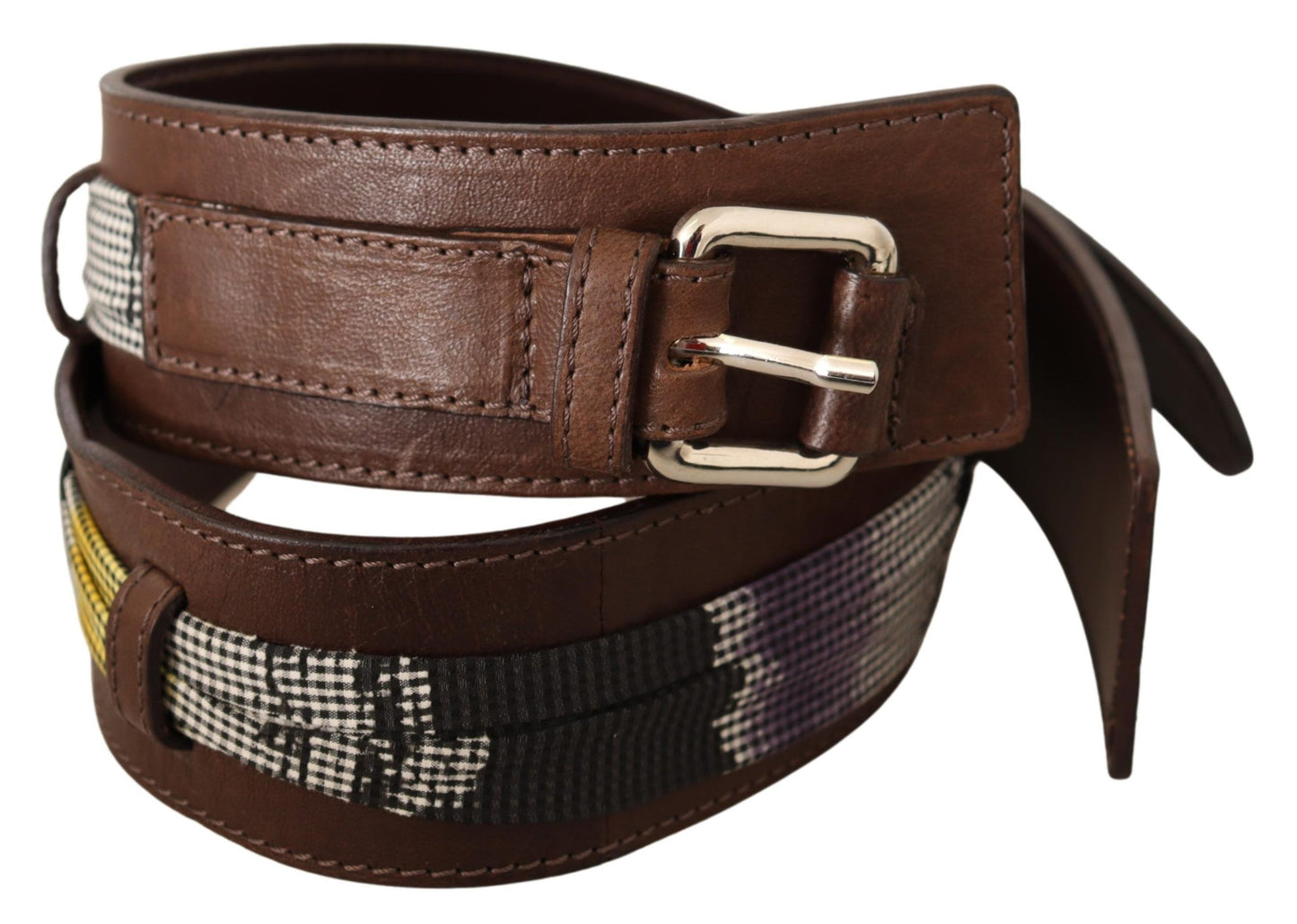 Costume national ceinture de mode en cuir marron