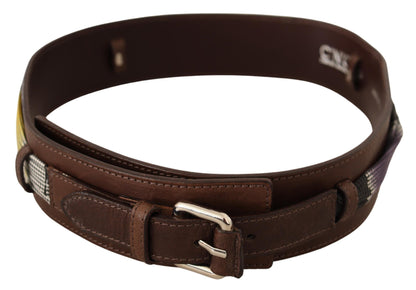 Costume national ceinture de mode en cuir marron