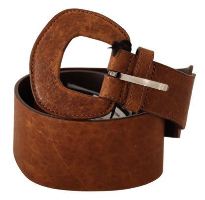 Costume National Elegant Brown Leather Fashion Belt