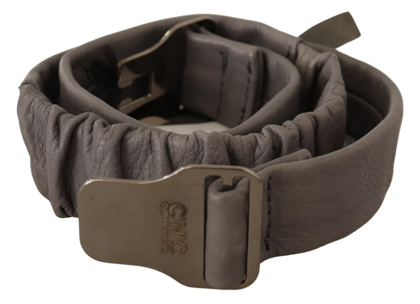 Costume national ceinture de mode en cuir gris