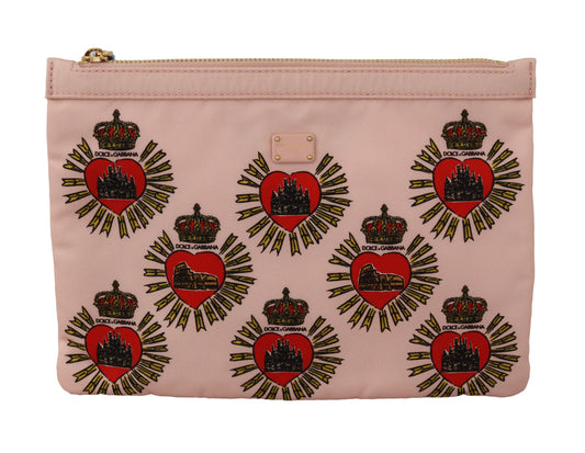 Portefeuille pochette coeur rose Dolce &amp; gabbana