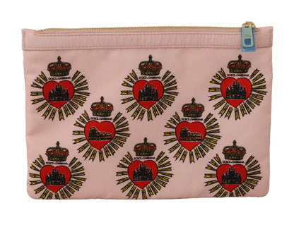 Portefeuille pochette coeur rose Dolce &amp; gabbana