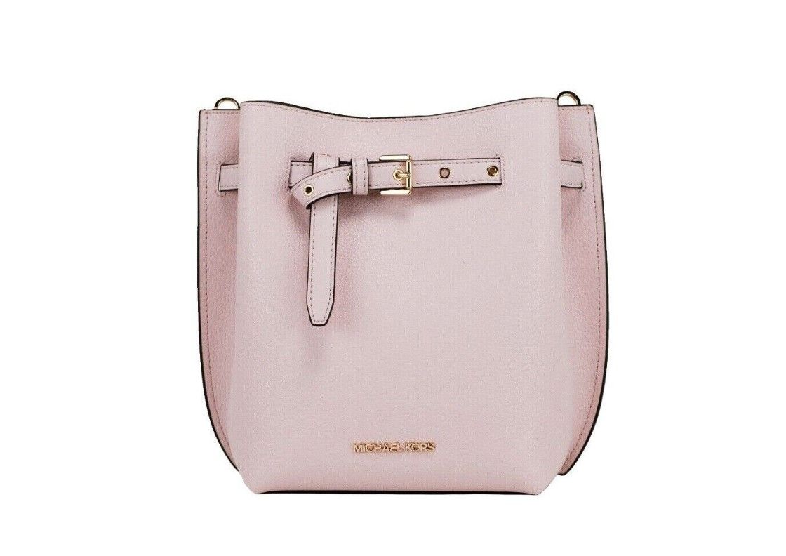 Michael kors emilia petit sac à main messager en cuir galet blush poudré