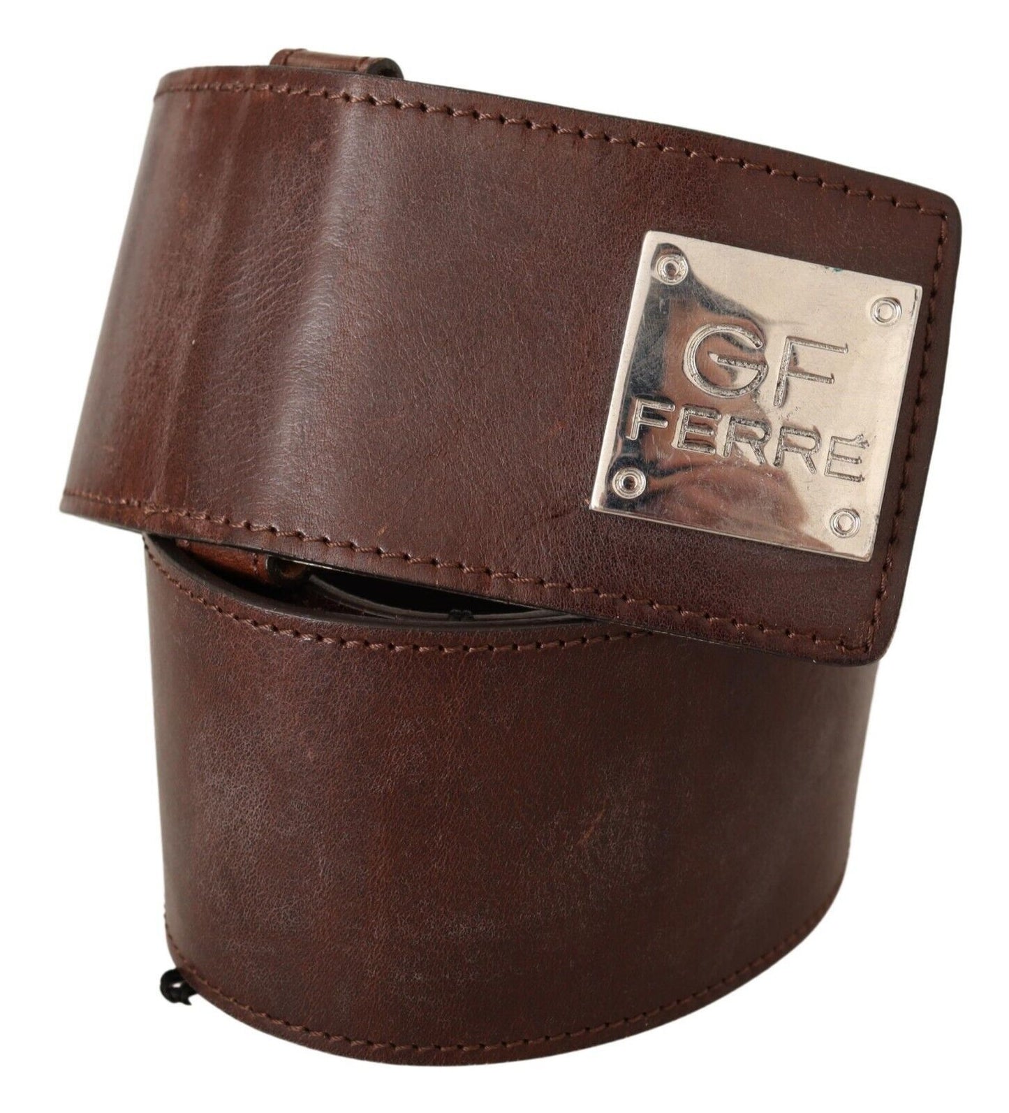 Ceinture de mode en cuir véritable Gf Ferre - marron