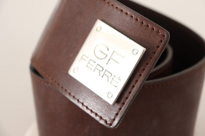 Ceinture de mode en cuir véritable Gf Ferre - marron