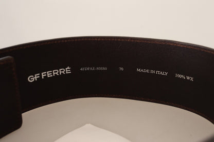 Ceinture de mode en cuir véritable Gf Ferre - marron