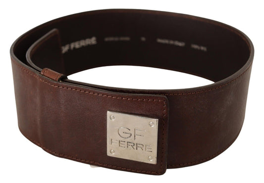 Ceinture de mode en cuir véritable Gf Ferre - marron