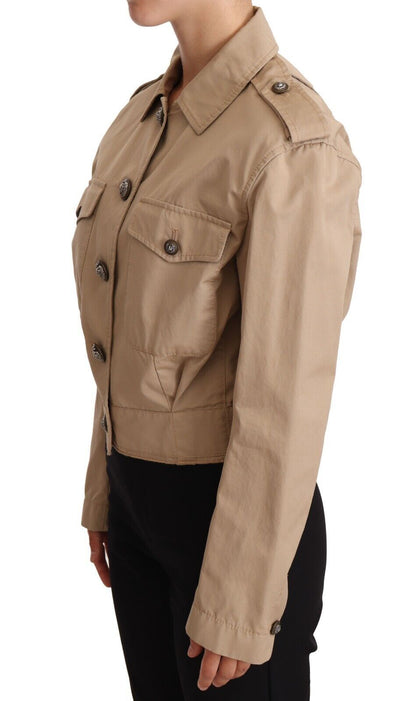 Dolce &amp; Gabbana - Veste courte en coton - Beige