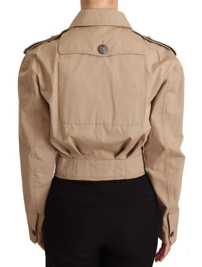 Dolce &amp; Gabbana - Veste courte en coton - Beige