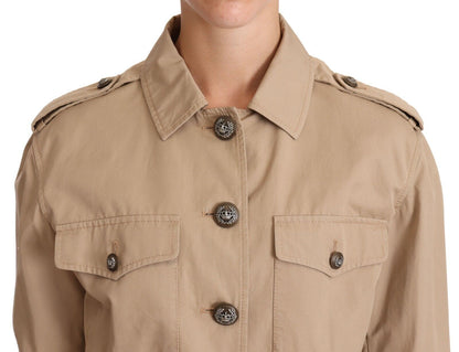 Dolce &amp; Gabbana - Veste courte en coton - Beige