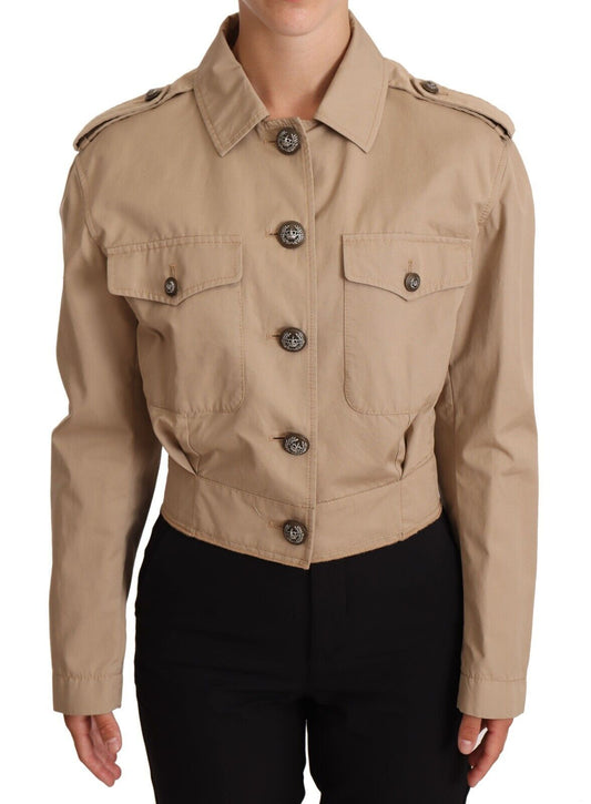 Dolce &amp; Gabbana - Veste courte en coton - Beige