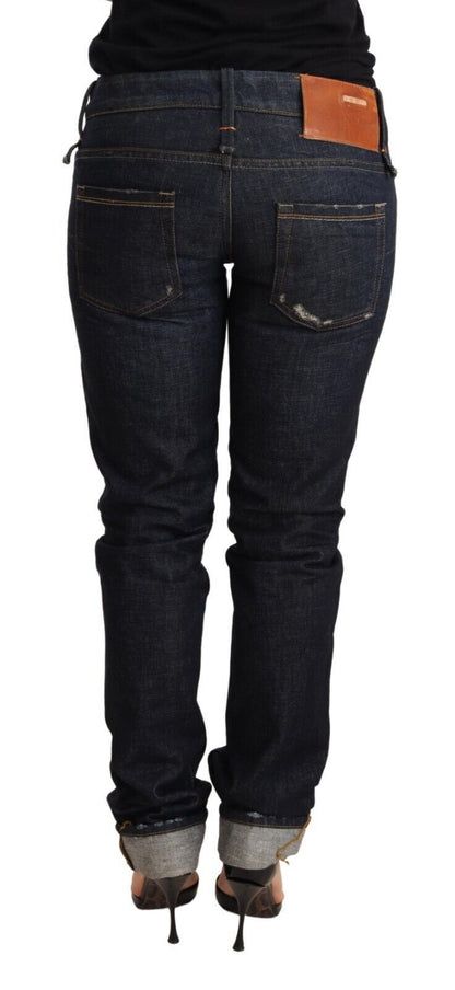 Jean skinny bleu foncé taille basse Acht