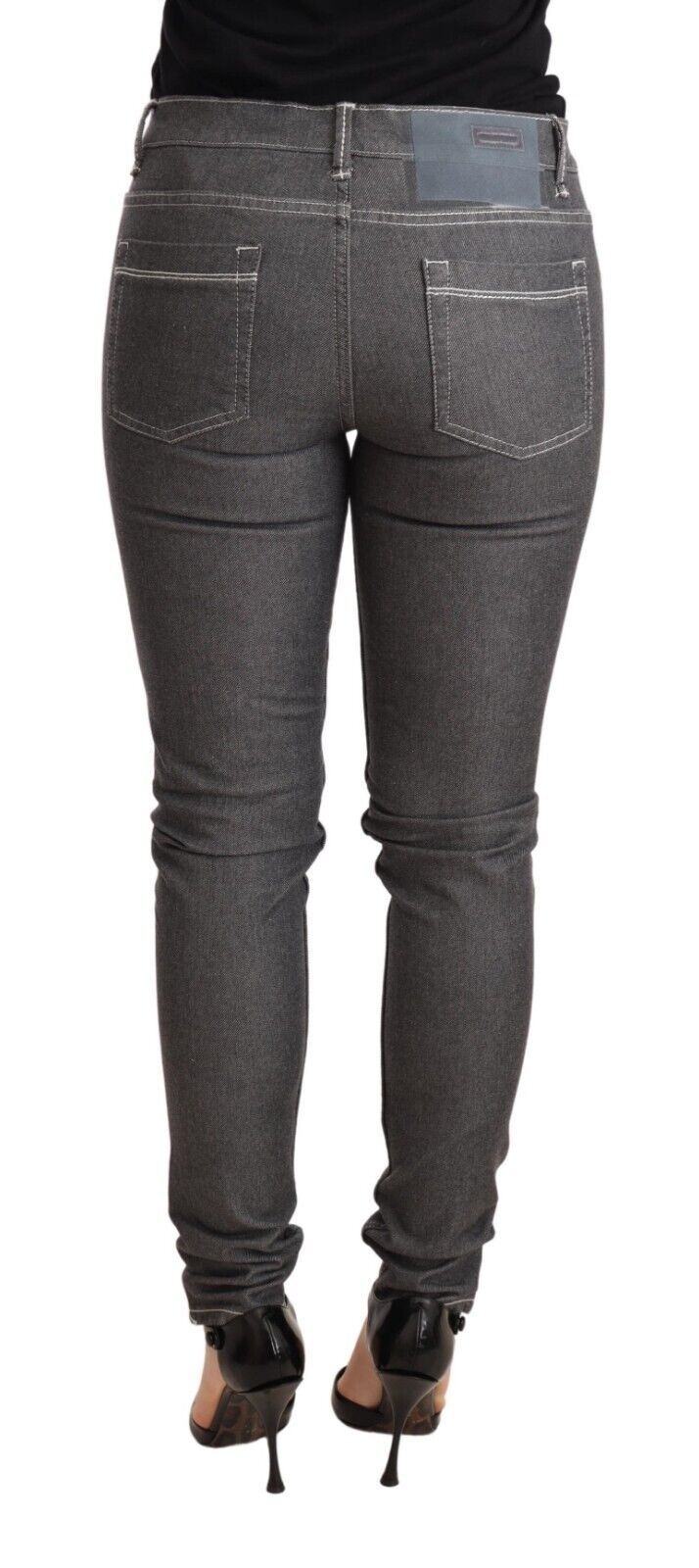 Jean skinny taille moyenne gris Acht