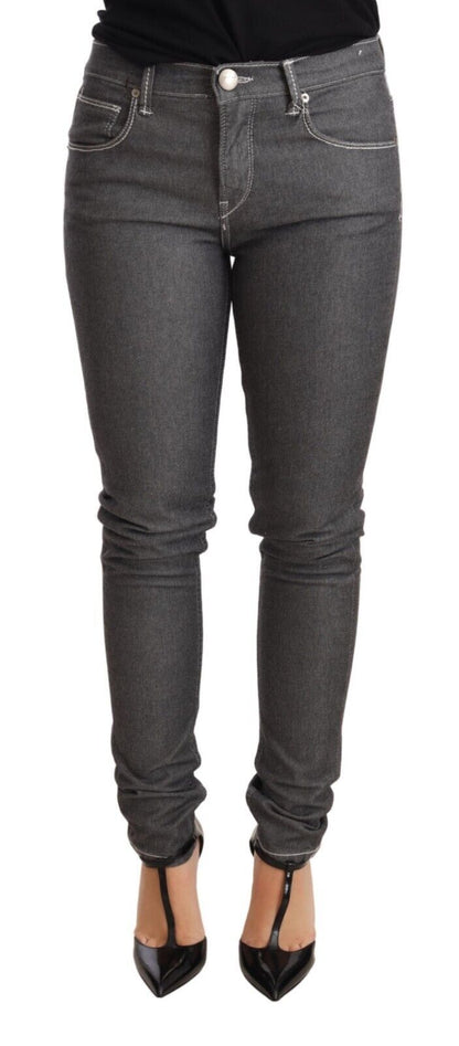 Jean skinny taille moyenne gris Acht