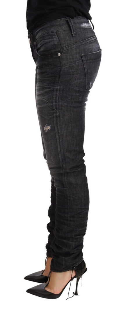 Acht jean skinny noir taille basse