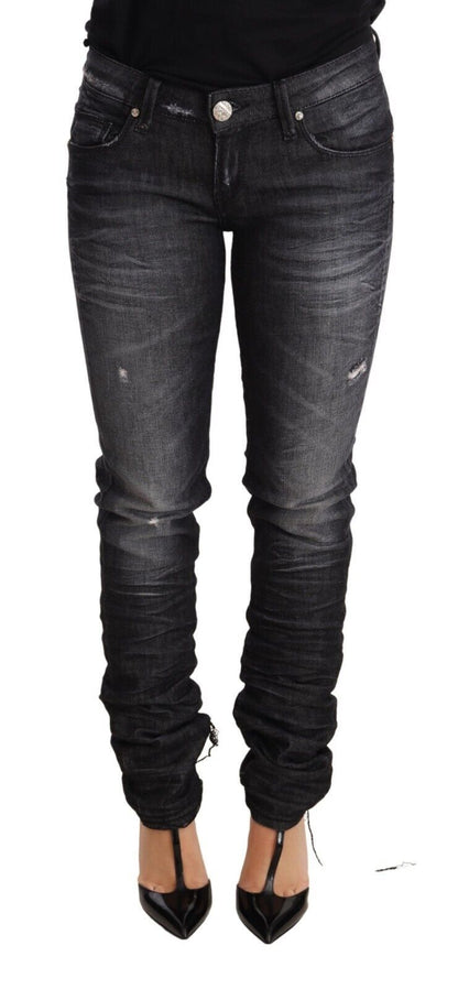 Acht jean skinny noir taille basse