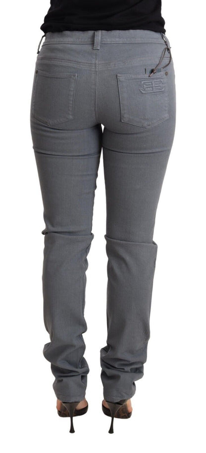 Ermanno scervino jean skinny taille basse gris élégant