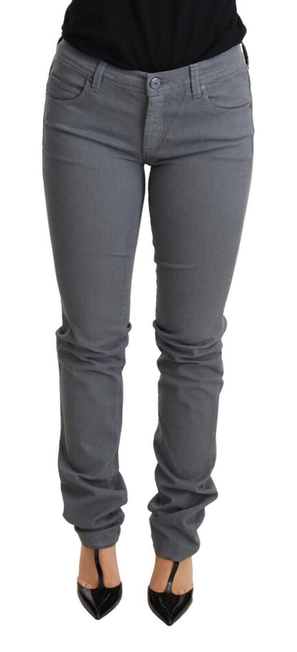 Ermanno scervino jean skinny taille basse gris élégant