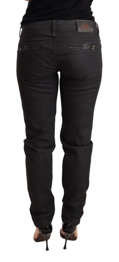 Ermanno scervino jean skinny taille basse noir