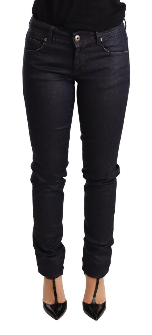 Ermanno scervino jean skinny taille basse bleu foncé