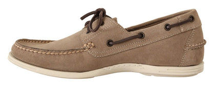 Mocassins Pollini en daim beige pour gentleman exigeant