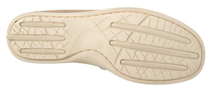 Mocassins Pollini en daim beige pour gentleman exigeant