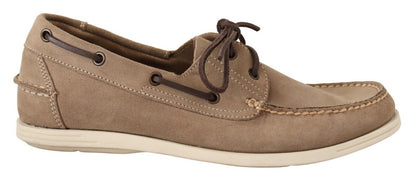 Mocassins Pollini en daim beige pour gentleman exigeant