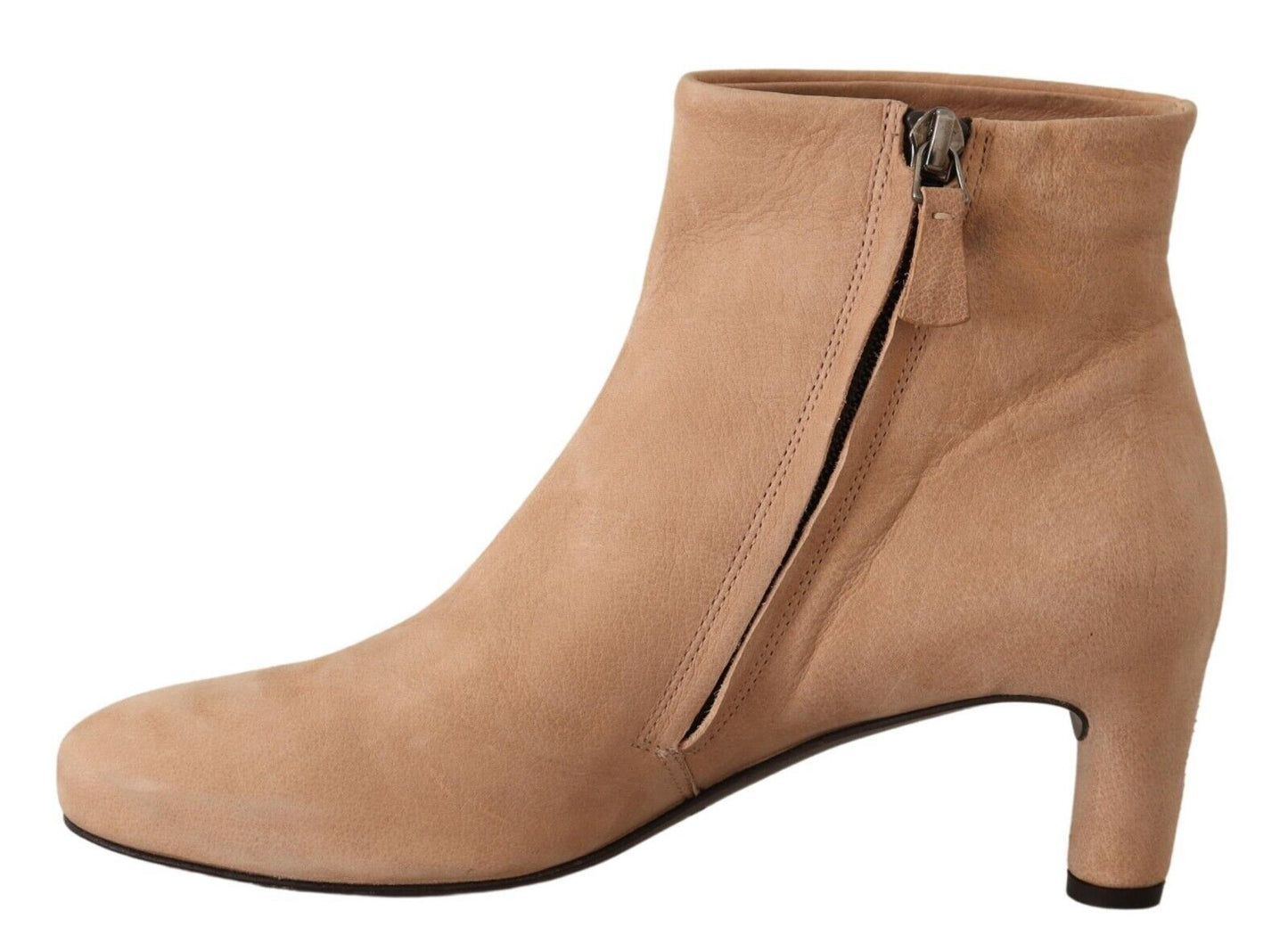 Bottines Del Carlo en cuir beige