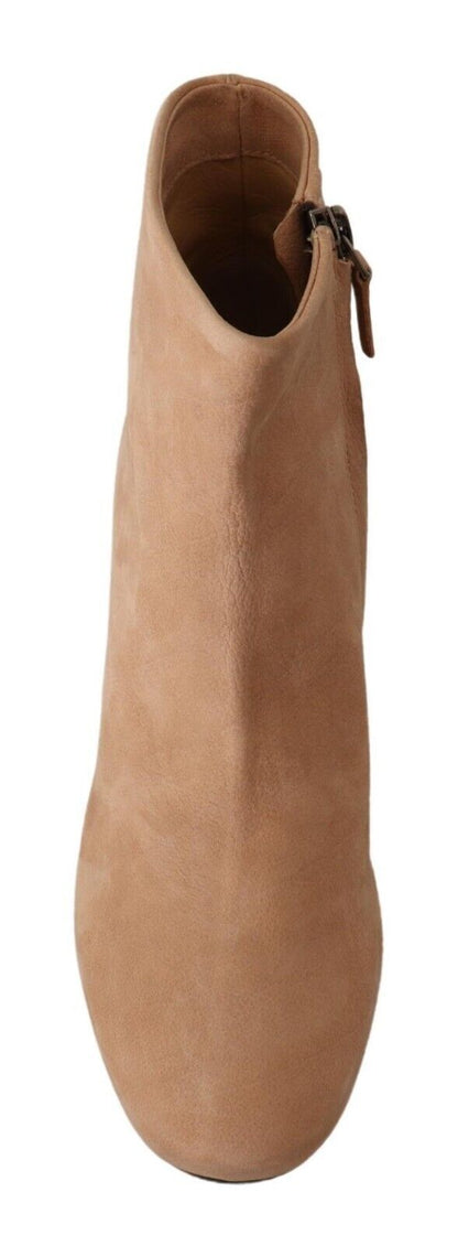 Bottines Del Carlo en cuir beige