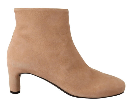 Bottines Del Carlo en cuir beige