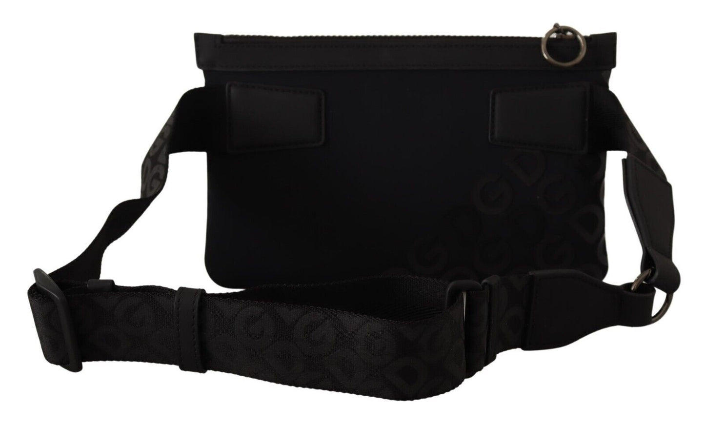 Dolce & Gabbana Sleek Black Monogram Neoprene Fanny Pack