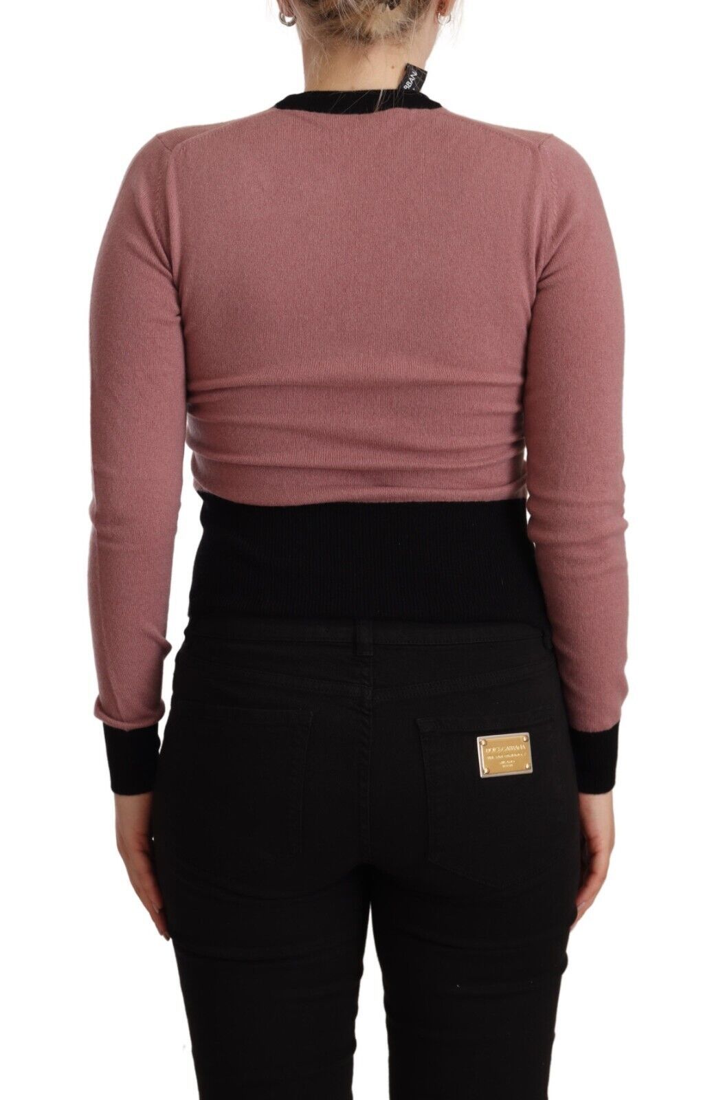 Pull ras du cou en cachemire rose Dolce &amp; gabbana