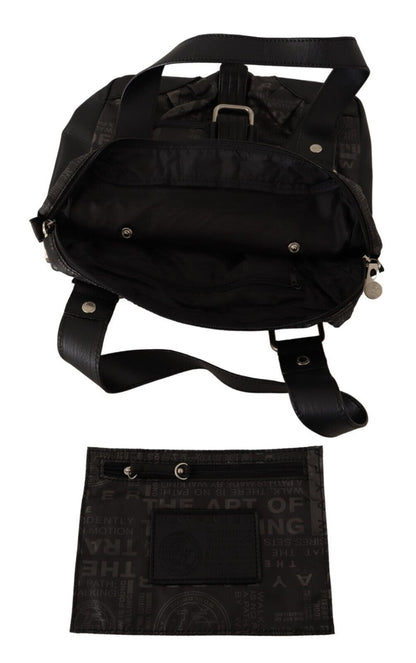 WAYFARER Chic bolso de hombro de tela negra y gris